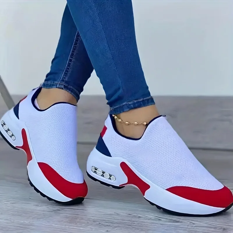 Liu Ming Customized Logo 2024 Wholesale Woman Platform Breathable Walking Running Lace Up Casual Wedges Sports Shoes Sneakers