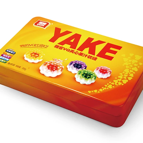 
T-F001 Chocolate storage yellow box biscuits candy cosmetic craft tin box 