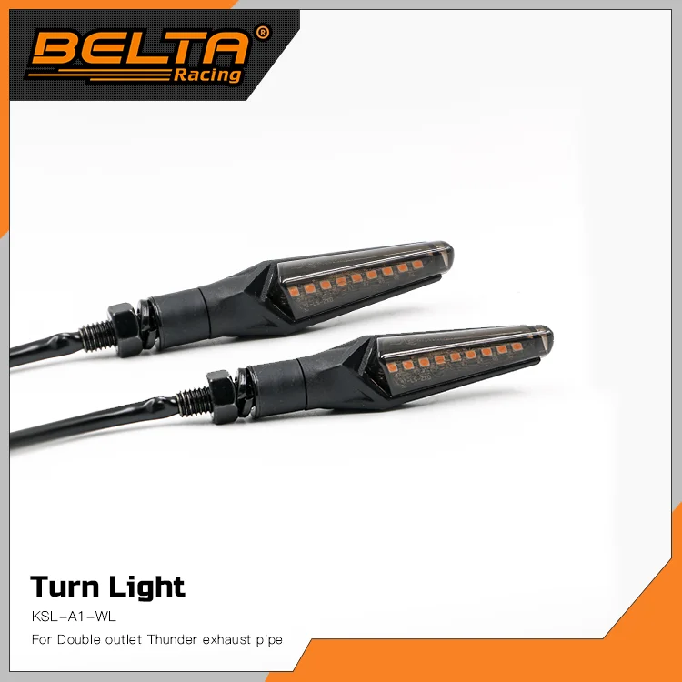 High Quality Universal E-marked Motorcycle Motorbike 12V LED Turn Signal Direction Indicator Light Blinker Sequential  KSL-A1-WL