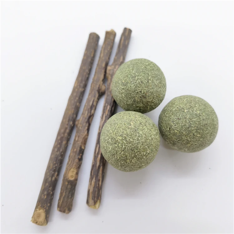 wholesale natural silvervine catnip balls silvervine stick with cat mint ball for cats