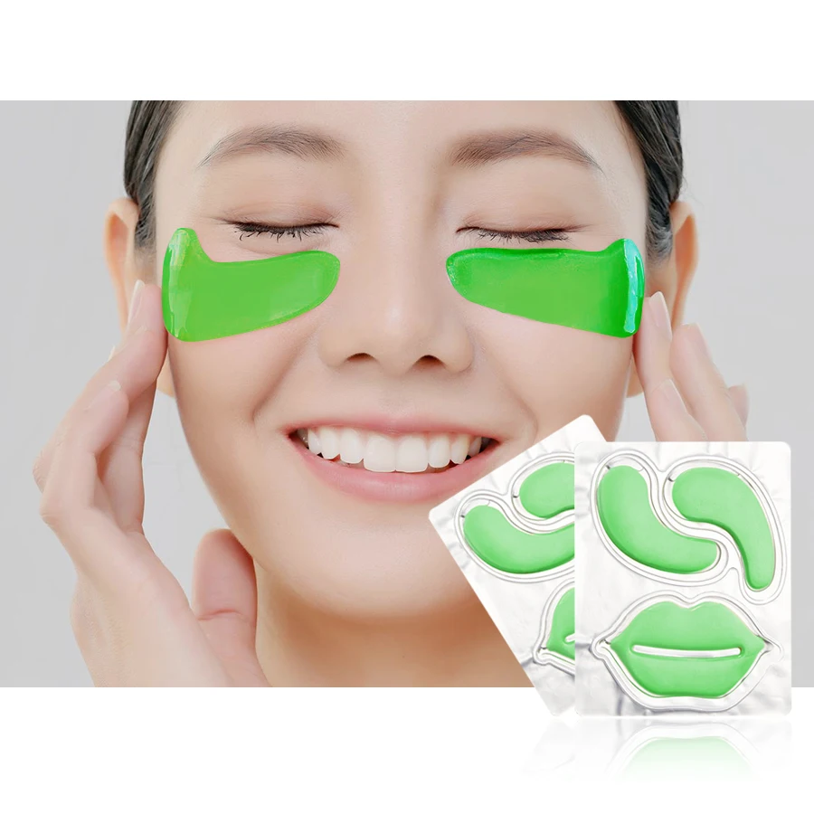 customized deep moisturizing collagen lips and eyes mask pads crystal gel mask for anti aging
