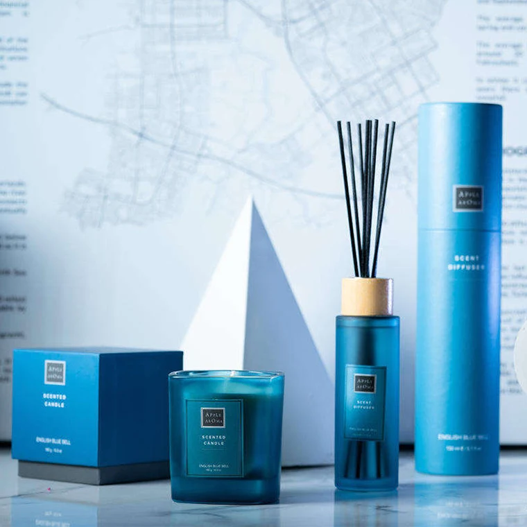 True Scent Aromatherapy Essential Oil Home Fragrance Private Label Reed Diffuser And Scented Candle Gift Set