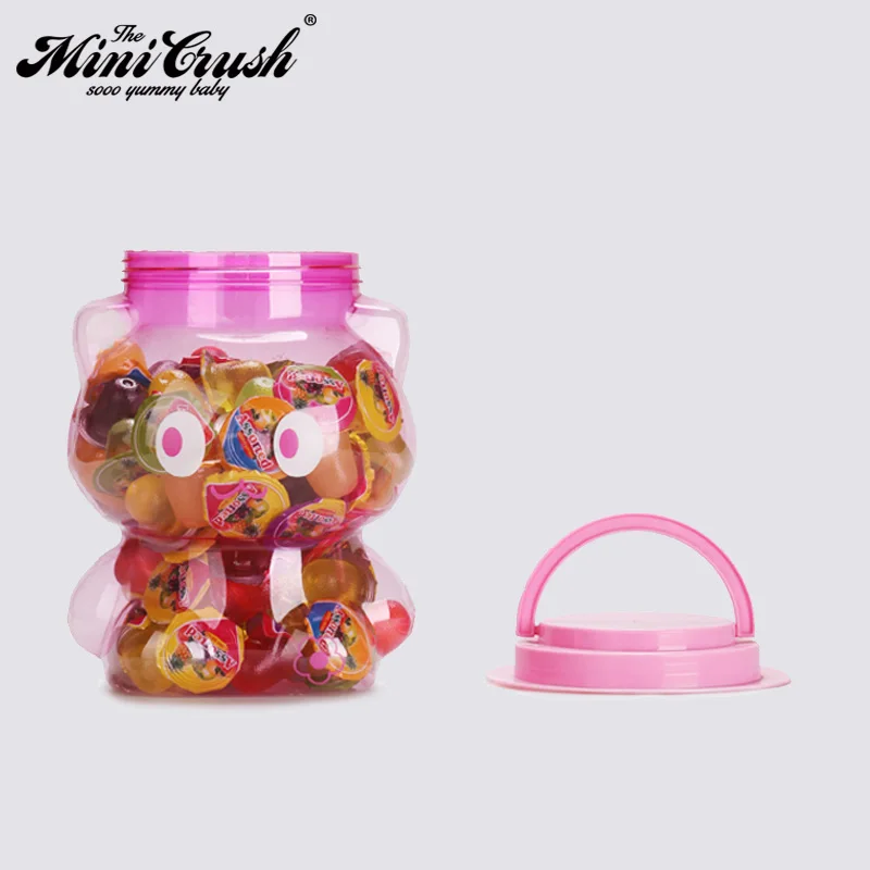 
Cute Cat Toy candy jar packed confectionery candy,mini fruit jelly 