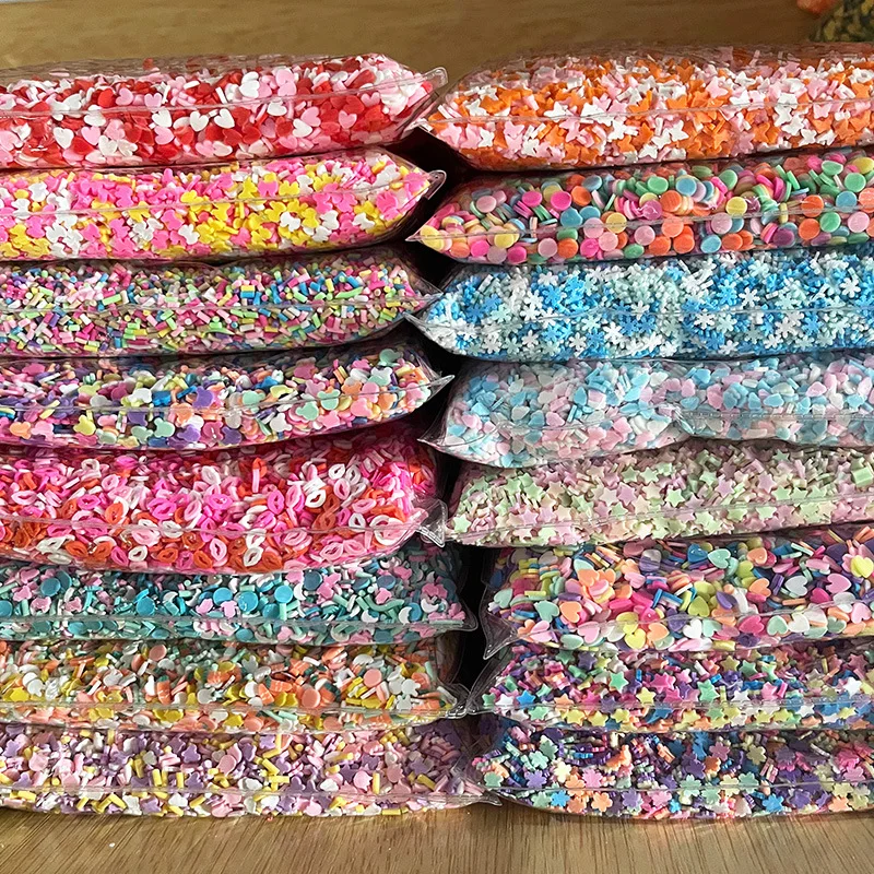 Factory Direct nail supplier 500g/bag  Soft Clay Fruit butterflies Slices for DIY Nail Decorations Nail Rhinestones accessories