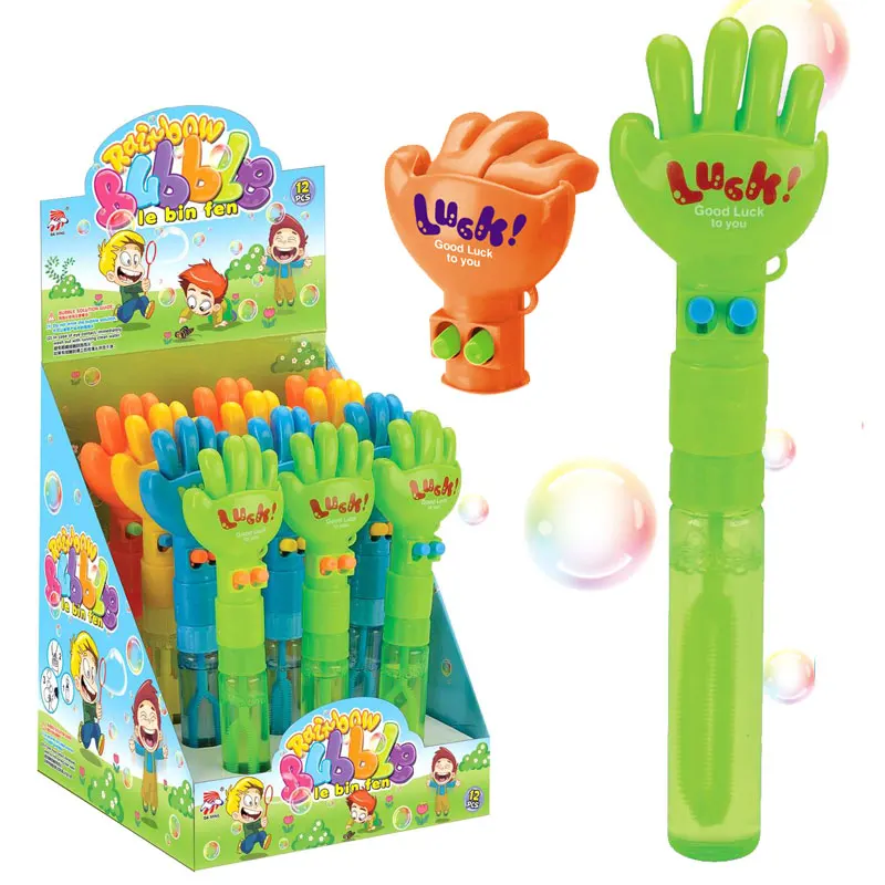 Plastic Rock Paper Scissor Outdoor Bubble Toy