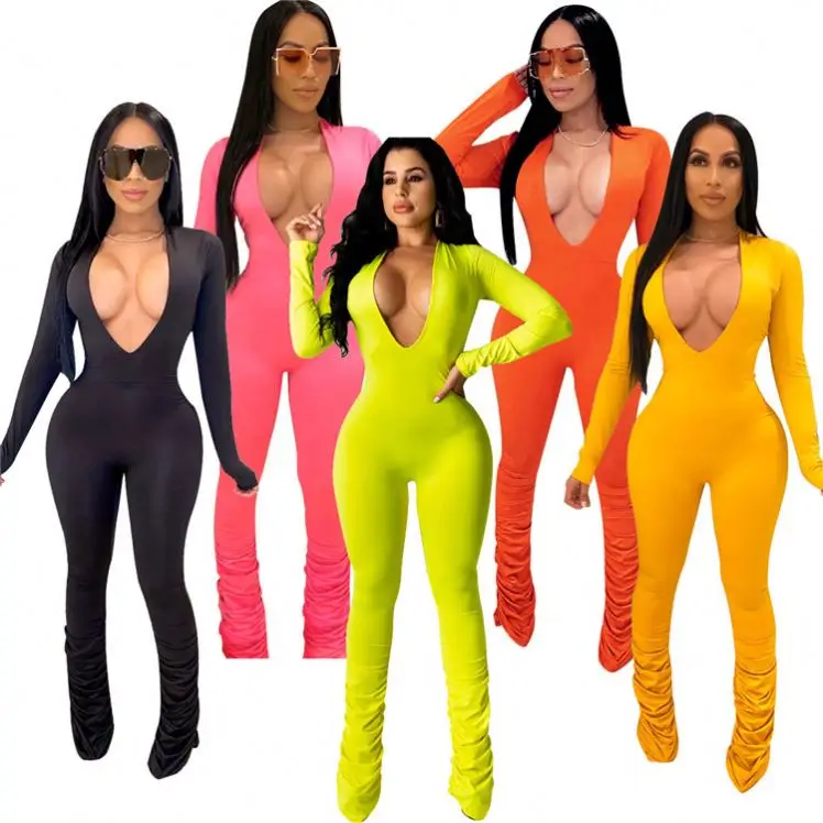 Women Jumpsuits And Rompers One Piece Jumpsuit Women New Product stacked leggings