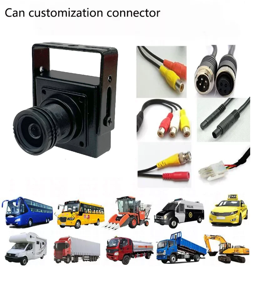 mini metal waterproof rear view camera 720p 1080p wide-angle bus truck back up camera