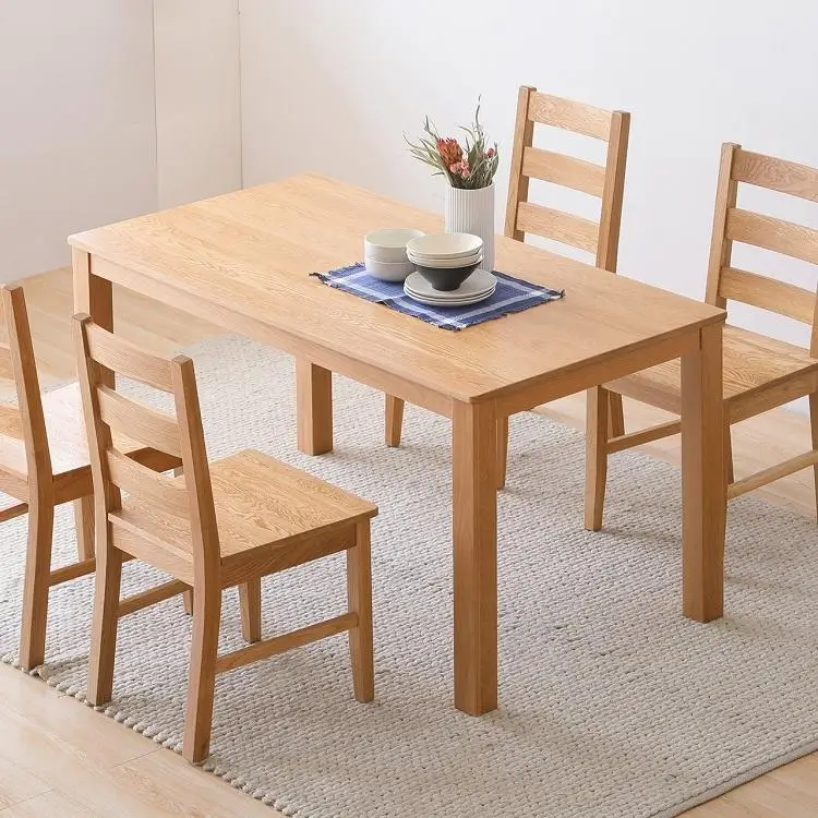 CZ-26 Simple Scandinavian style oak thick legs dining room furniture solid wood dining table
