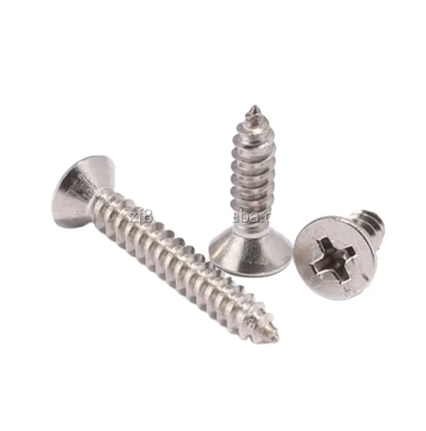 M1*3 /4/5/6 /8 1mm phillips stainless steel flat head self tapping screw