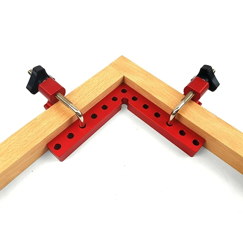90 Degrees L-Shaped Auxiliary Fixture Splicing Board Positioning Square Angle with Clamp Fixed Clip Ruler Carpenter
