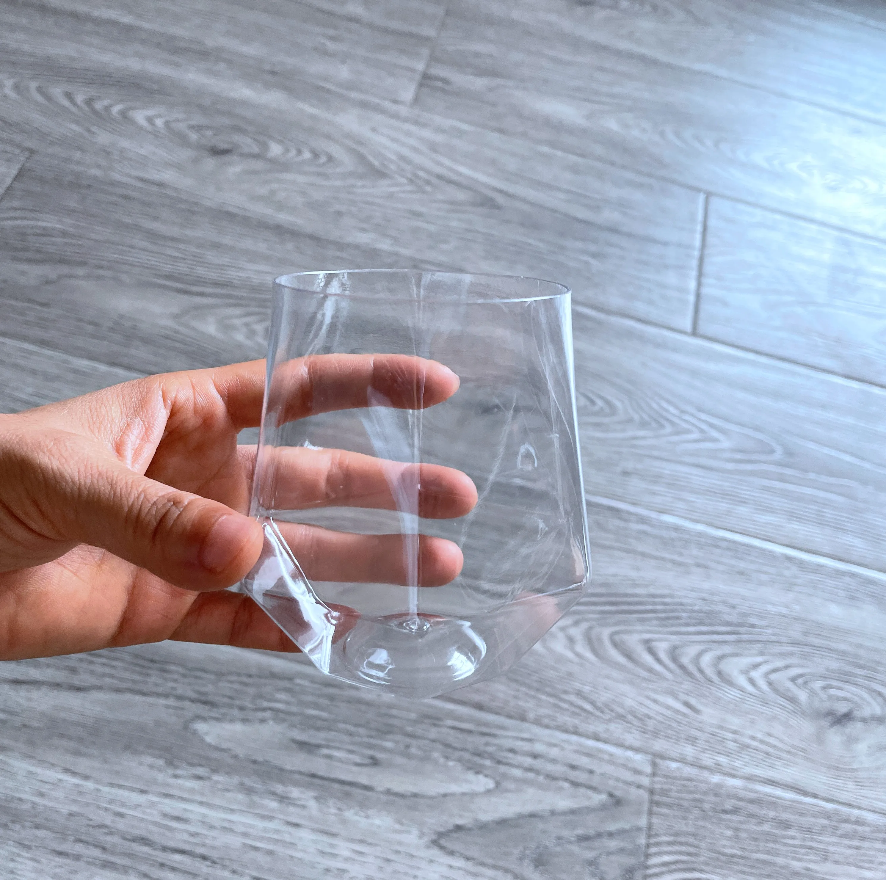 Алмазный бокал для питьевой воды на заказ, бокал для вина, Свадебный прозрачный бокал для шампанского, стеклянные бокалы, 12 унций, пластиковые бокалы для вина