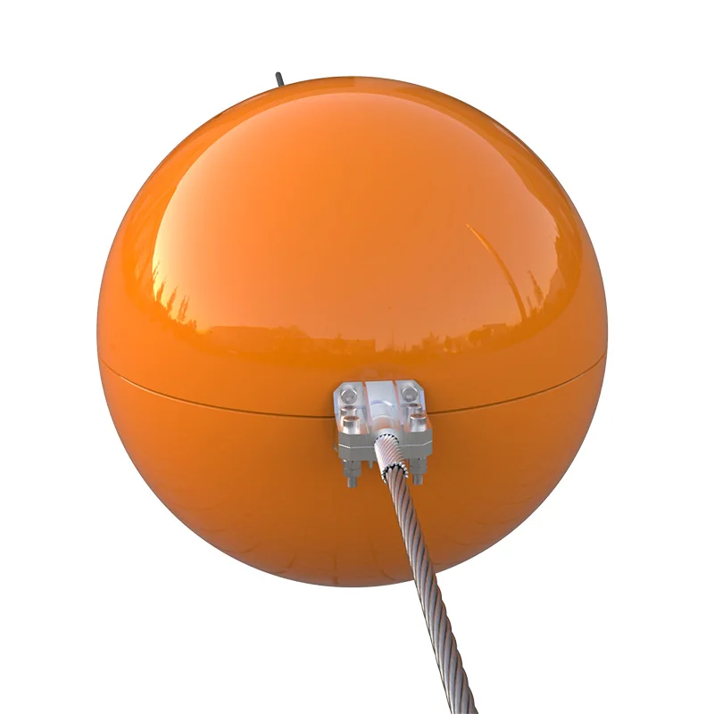 Overhead wire warning sphere rotating obstacle power line markers balls