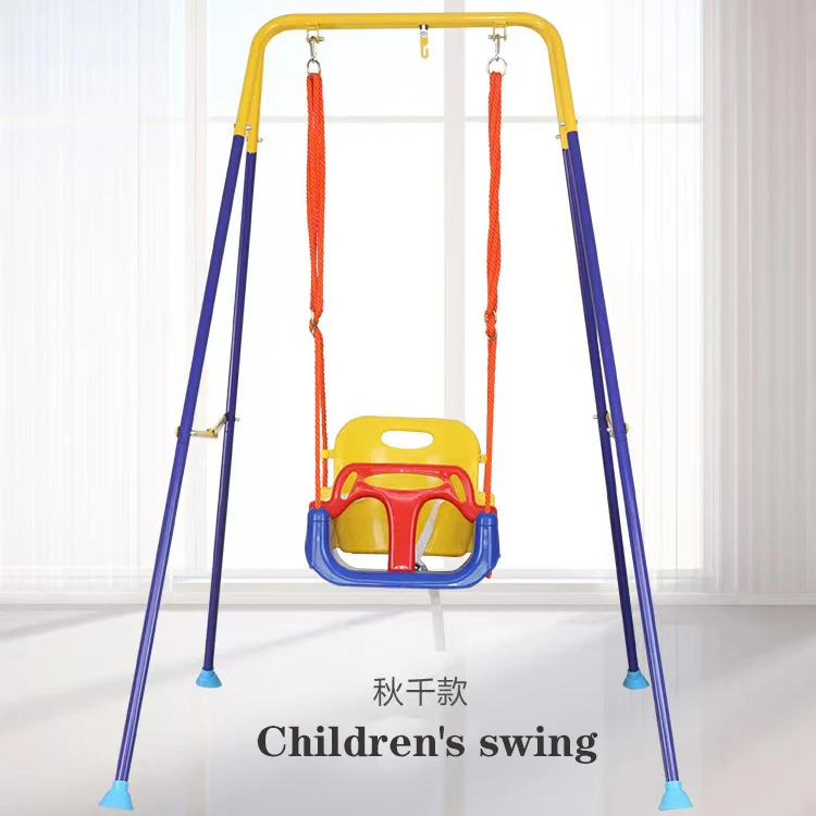 Baby Swing With Canopy Safe and Reliable Colorful Hot Selling Metal Swing Set for Kids Funny