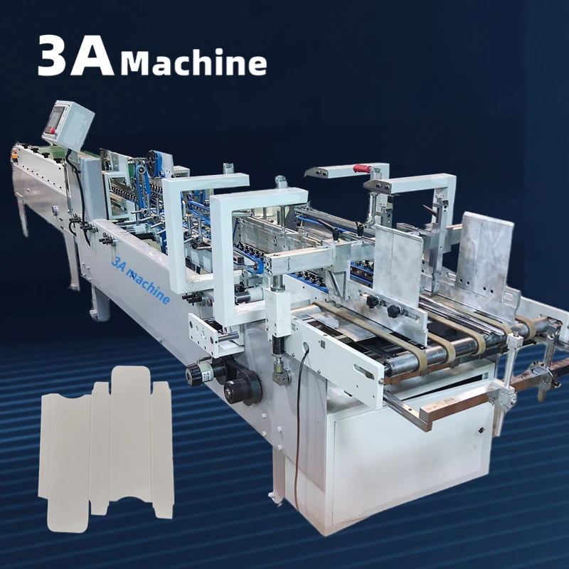 3ACQ!580E folder gluer machine cigarette boxautomatic 6 corner box folder gluer machine semi automatic press type folder gluer m