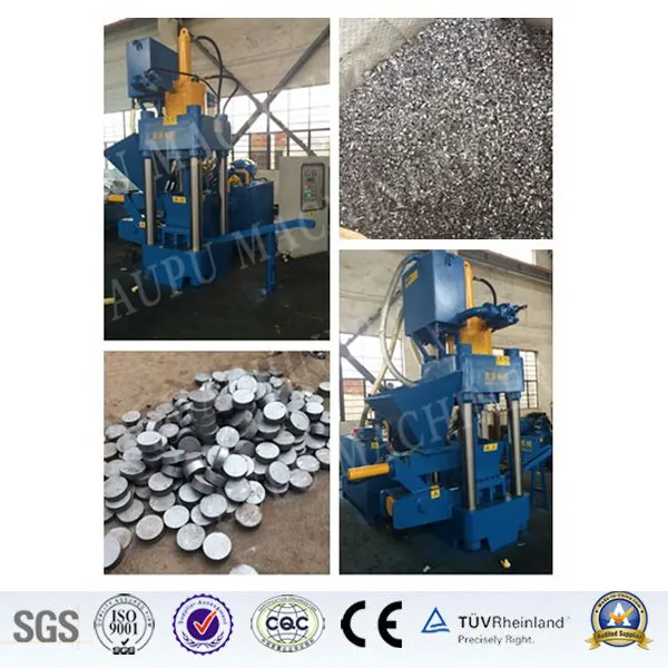 Hydraulic Briquette press/ Wood Log Press High Waste Steel Iron Briquet Briquettes Machine