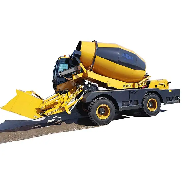 4m3 concrete mixing truck 4000L per batch mini self loading concrete mixer truck