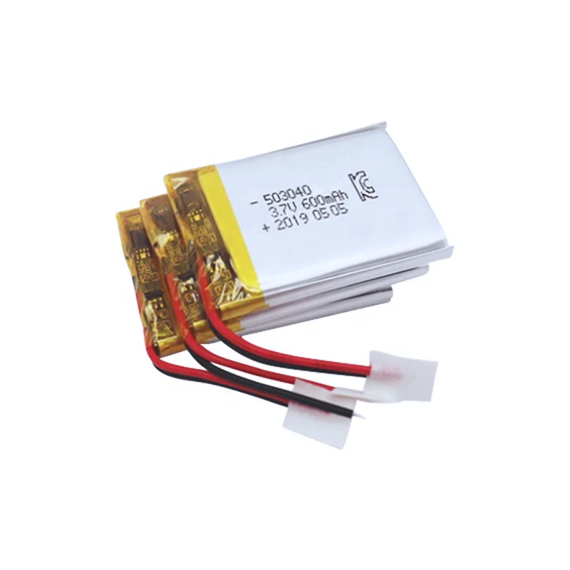 503040 OEM ODM небольшой литий-полимерный аккумулятор lipo 3 7 v 600mAh KC
