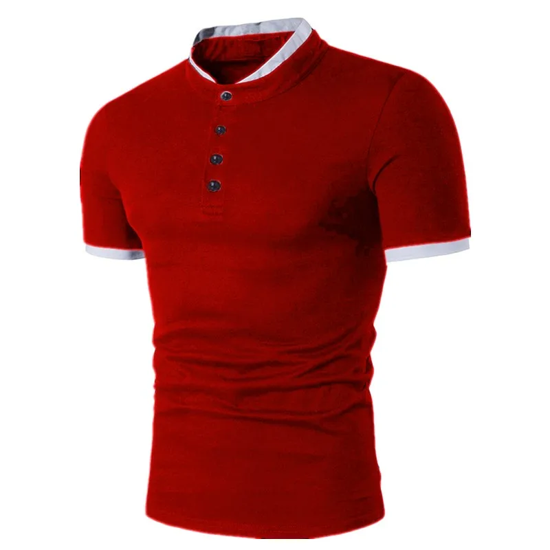 Wholesale spandex cotton mens polo shirt with short sleeves casual men t-shirt solid custom plain polo shirts