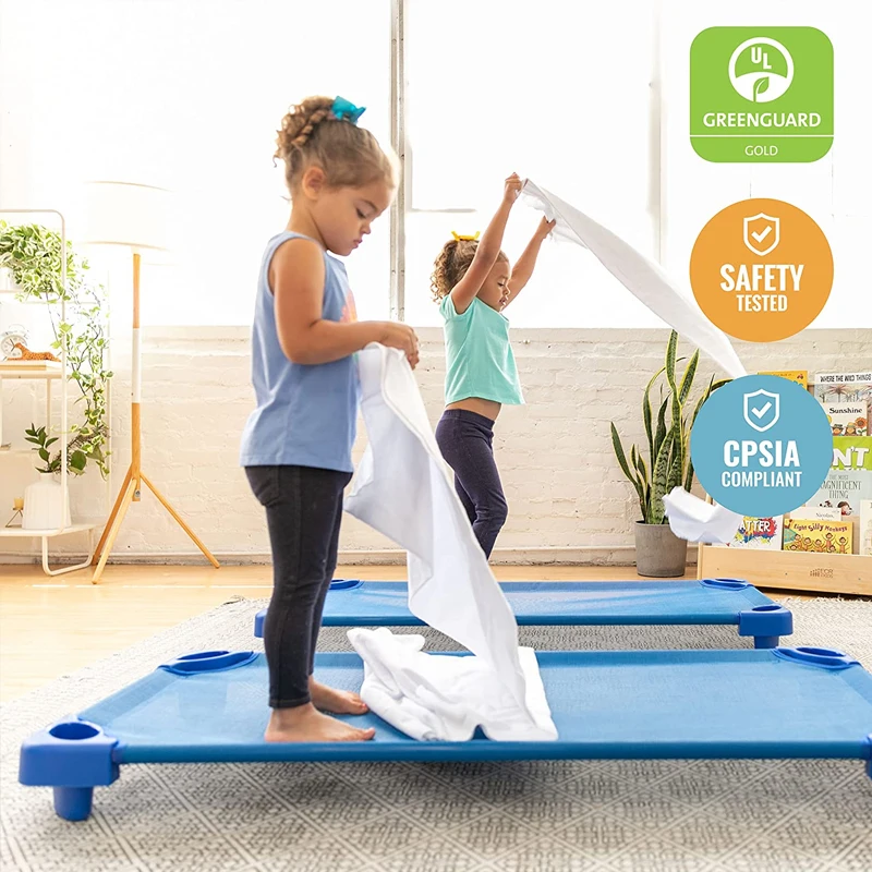 Детская мебель для дошкольного возраста детская кроватка Montessori Daycare Bed Pack из 4 разноцветных пластиковых