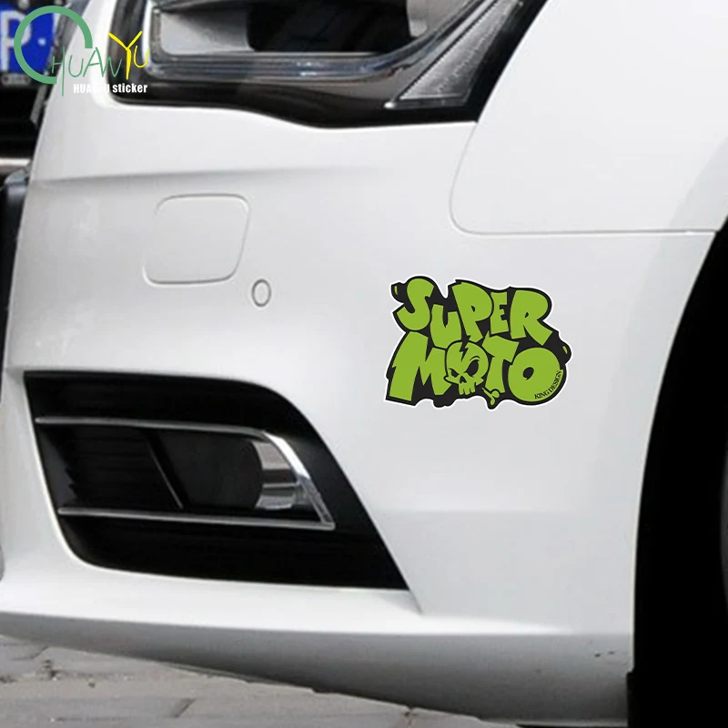 JDM Super Moto Reflective Stickers Cute Logo Decals Motorcycle Body Windshield Helmet Accessories MT07 MT09 Nmax R3 Car Emblem