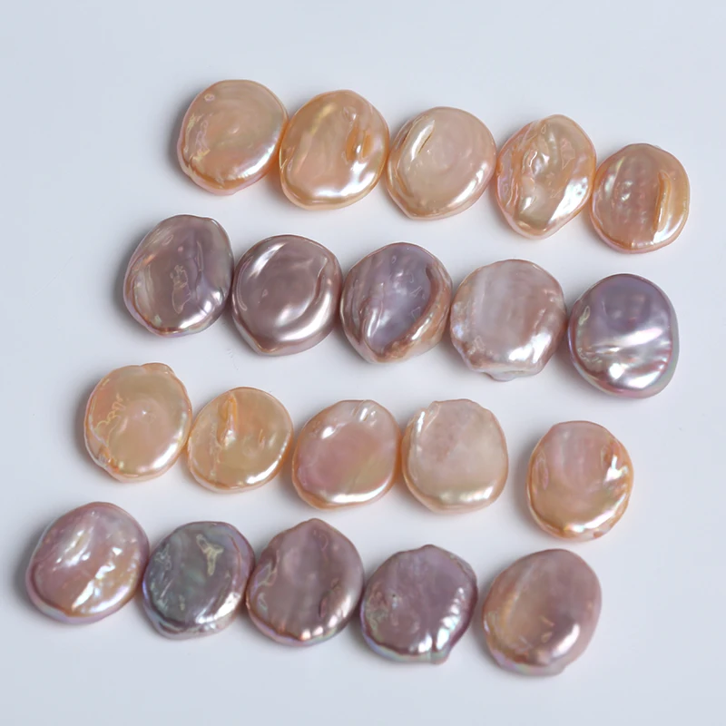 14-16mm Natural Freshwater Pearl Baroque Coin Pearl beads Loose Pearls High Luster Flawless