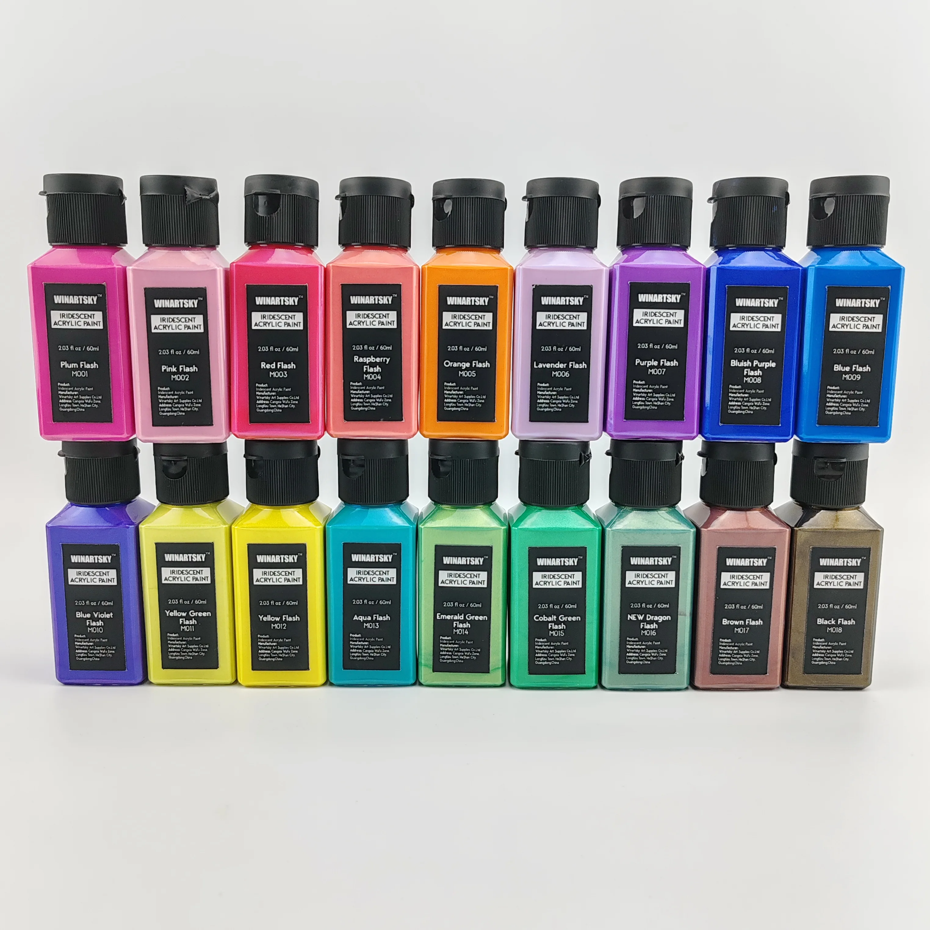 Iridescent Acrylic Paint Color Change 18 Colors Chameleon Colors  60ml/2oz