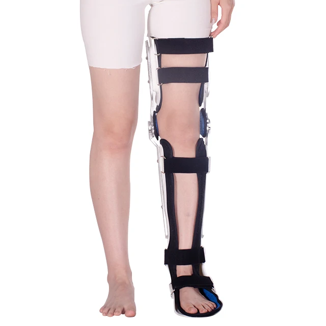Adjustable Knee Joint Support Articular Lower Limb Fixation Ankle Foot Orthosis Brace