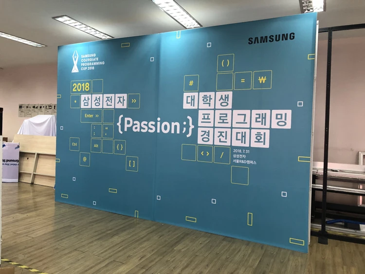 Dye Sublimation Tension Fabric Backdrops Aluminum Profile Modular Portable Pop Up Display Stand