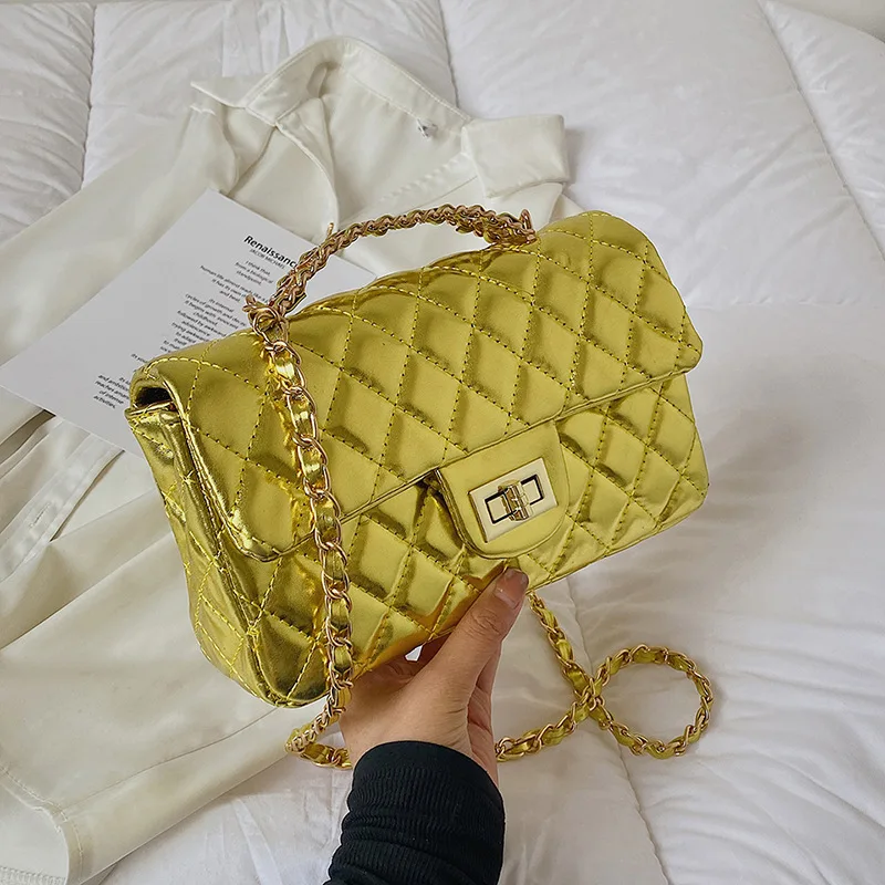 New Design Shimmer Glossy Women Handbags Luxury Designer Candy Ladies Colorful Crossbody Bags Leather Shoulder Sling Purse Bags