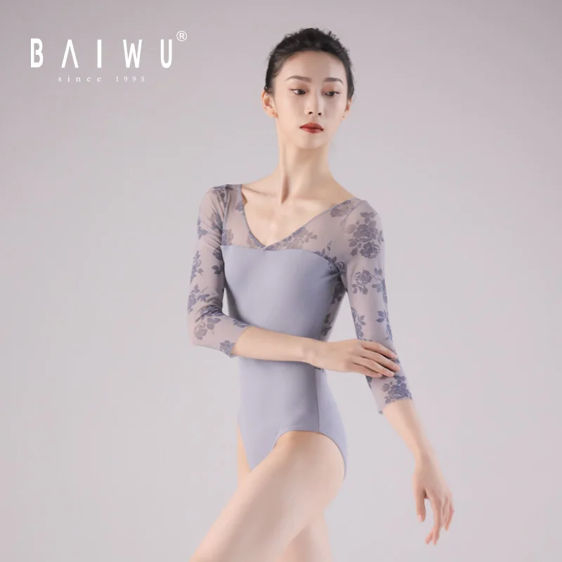 121141056 Baiwu Leotards Ballet Dance In Training Dancewear Women