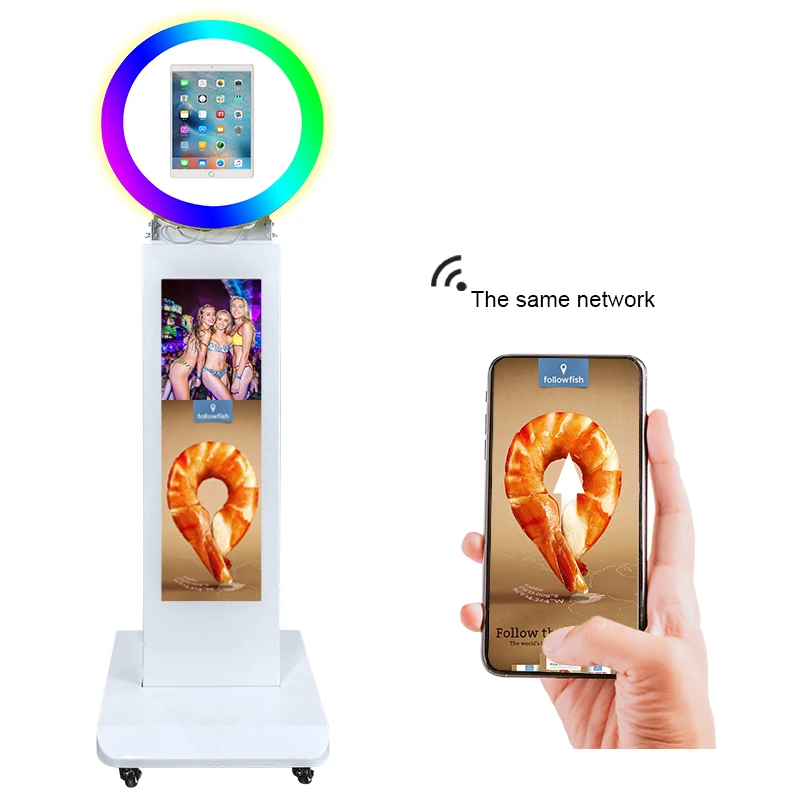 Белая светодиодная кольцевая лампа Ipad фотобудка портативная Booth горячая Распродажа ЖК-дисплей экран