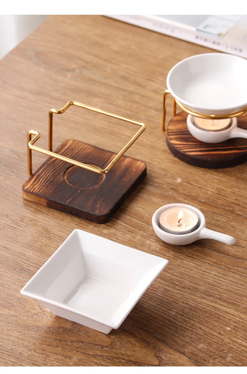 Aroma Oil Burner Geometric Ceramic Essential Oil Candle Holder Wax Melting Burner Heater Melter Fragrance