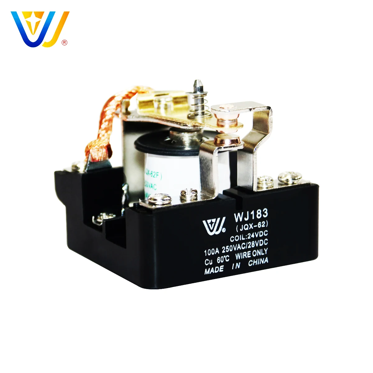 China 90A 250vac single pole coil power Relays Jqx 62F 1Z 12v 100 amp relay SPST 30A Middle Relay for Voltage Regulator
