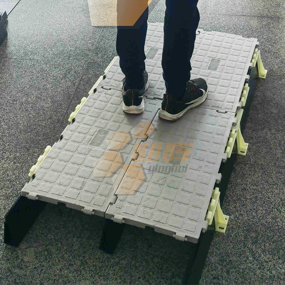 T-06 2024 New Model Medical Tent Flooring Modular Plastic Ground Suspension Flooring Panels System for Temporary Tents