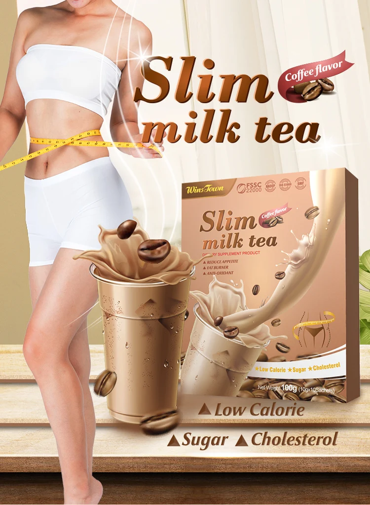 Coffee Flavor Slim Milk Tea Meal Replacement Nutrition Shake Natural Organic Health Care Weight Loss Milk Tea