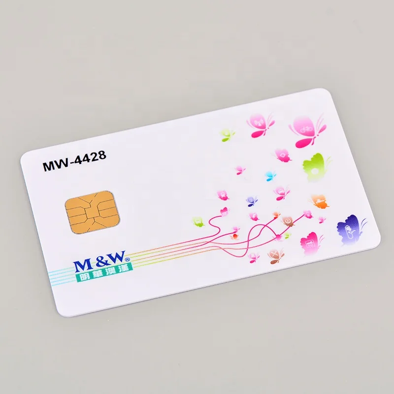 CR80 с чипом FM4428 sle4428 ПВХ пластиковая идентификационная карта на заказ белая 2 трека HICO серая магнитная полоса Контактная смарт-карта IC 4428 карта