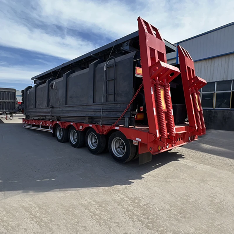 3 /4/5/6/7/8 axles 80ton 100 Tons 120ton 130 ton 150 ton owbed low bed lowboy semi trailer with dolly for sale