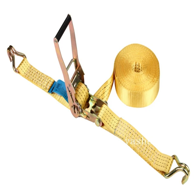 USA Market Wholesale 2' 50 MM 5 Ton 5000 KG ratchet lashing strap with hook