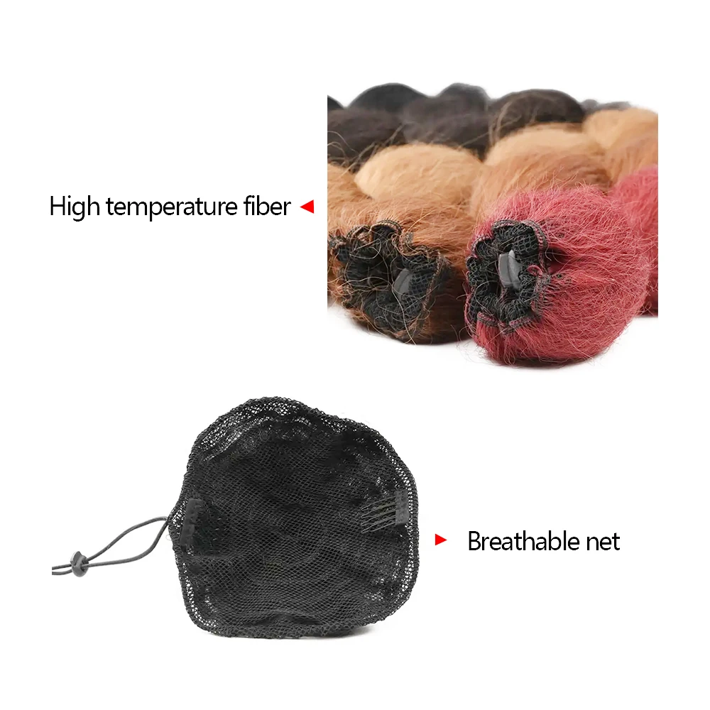Alibaba 21 Inch Afro Colored Synthetic Bubble Braiding Hair Extension Clip On Drawstring Lantern Bubble Ponytail