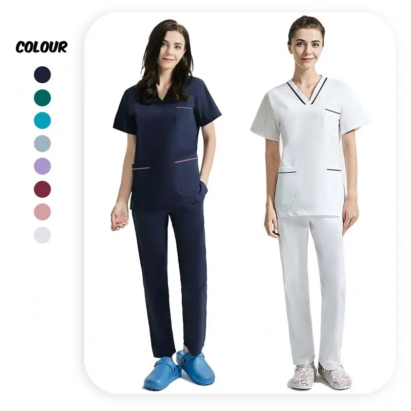 2022 Pharmacy Plastic Surgery Hospital Surgical Suit Beauty Salon Nurse Uniform Women Nurse Workwear