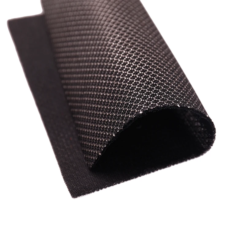 Tela de malla negra hecha punto deformacion 3D del aire del poliester / de nylon para el pano de malla de alambre de los zapatos