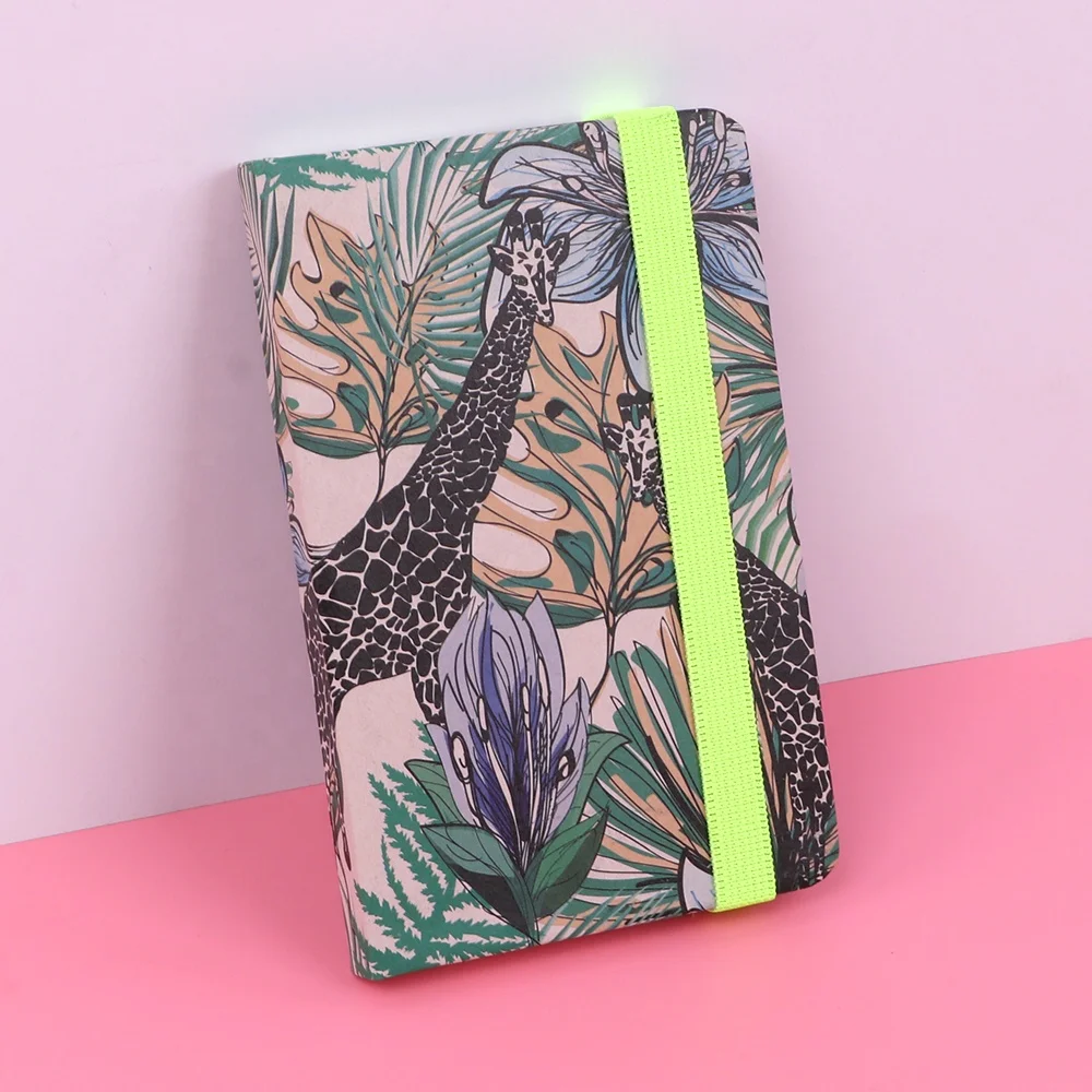 2023 Journal Organizer Hard Cover A5 A6 Notebook Fashion Design Casebound Ruled Craft Notepad Elastic Band Journal For School
