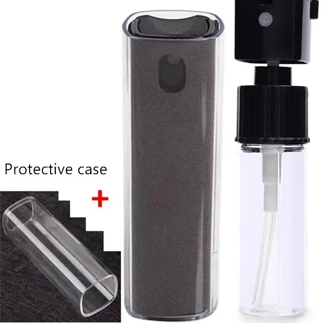 2 in 1 Phone Screen Cleaner Spray Computer Screen Dust Removal Microfiber Cloth Set Cleaning Artifact Without Cleaning Liquid