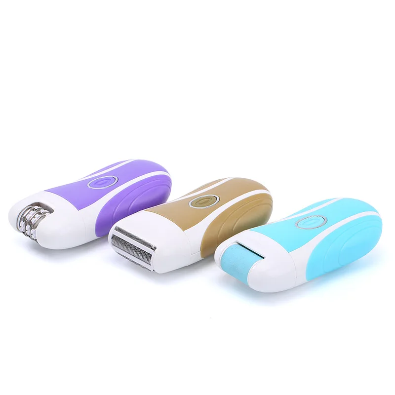 3 in 1 Unisex Epilator Professional Hair Remover Lady Shaver Painless Instant Depilation Set Electric Callus Remover Foot File