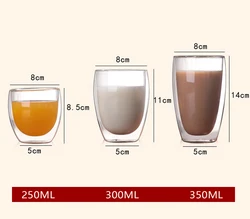 Китайская Фабрика Изолированная боросиликатная стеклянная кофейная чашка с двойными стенками на продажу