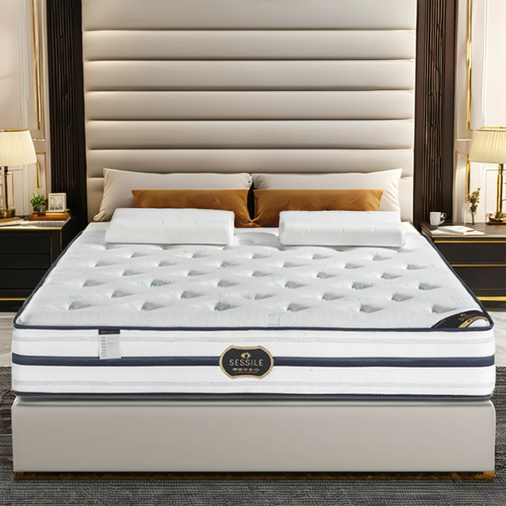 High Density Foam Mattress King Bed Mattress Cheap 5 Start Hotel Pocket Coil Spring Mattress
