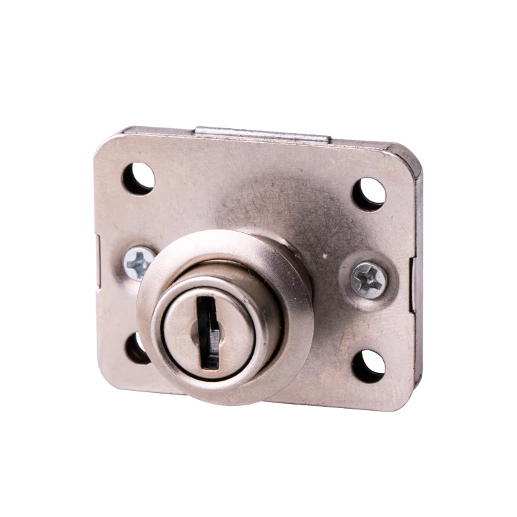 101 hot sale furniture metal nickel plated two plastic keys desk iron cabinet lock