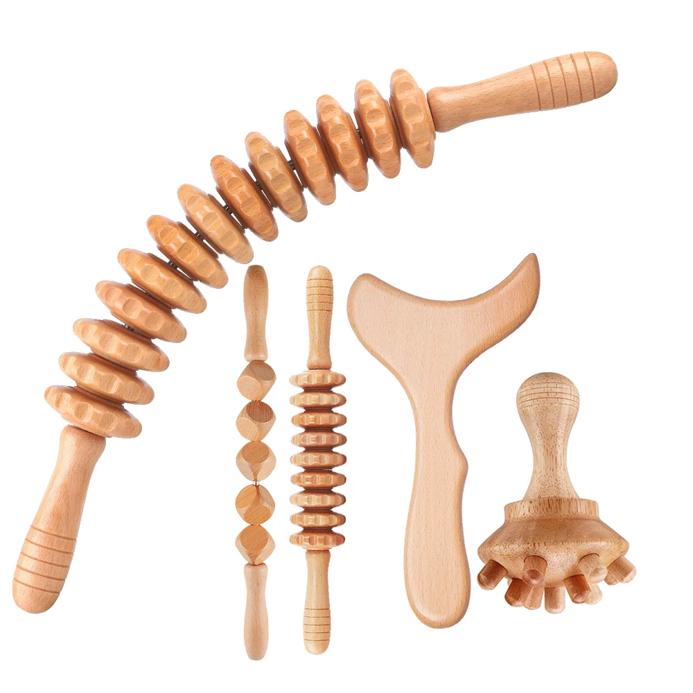 Professional Colombian Maderotherapy Kit Wood Therapy Tools for Body Shaping