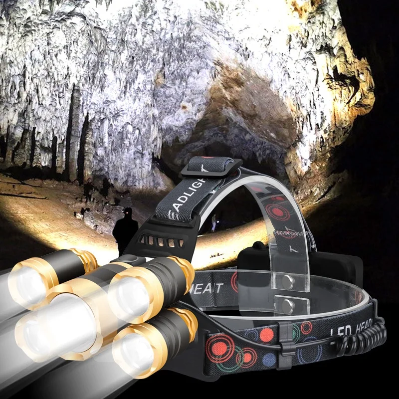 Hot sales led rechargeable usb waterproof outdoor head lamp