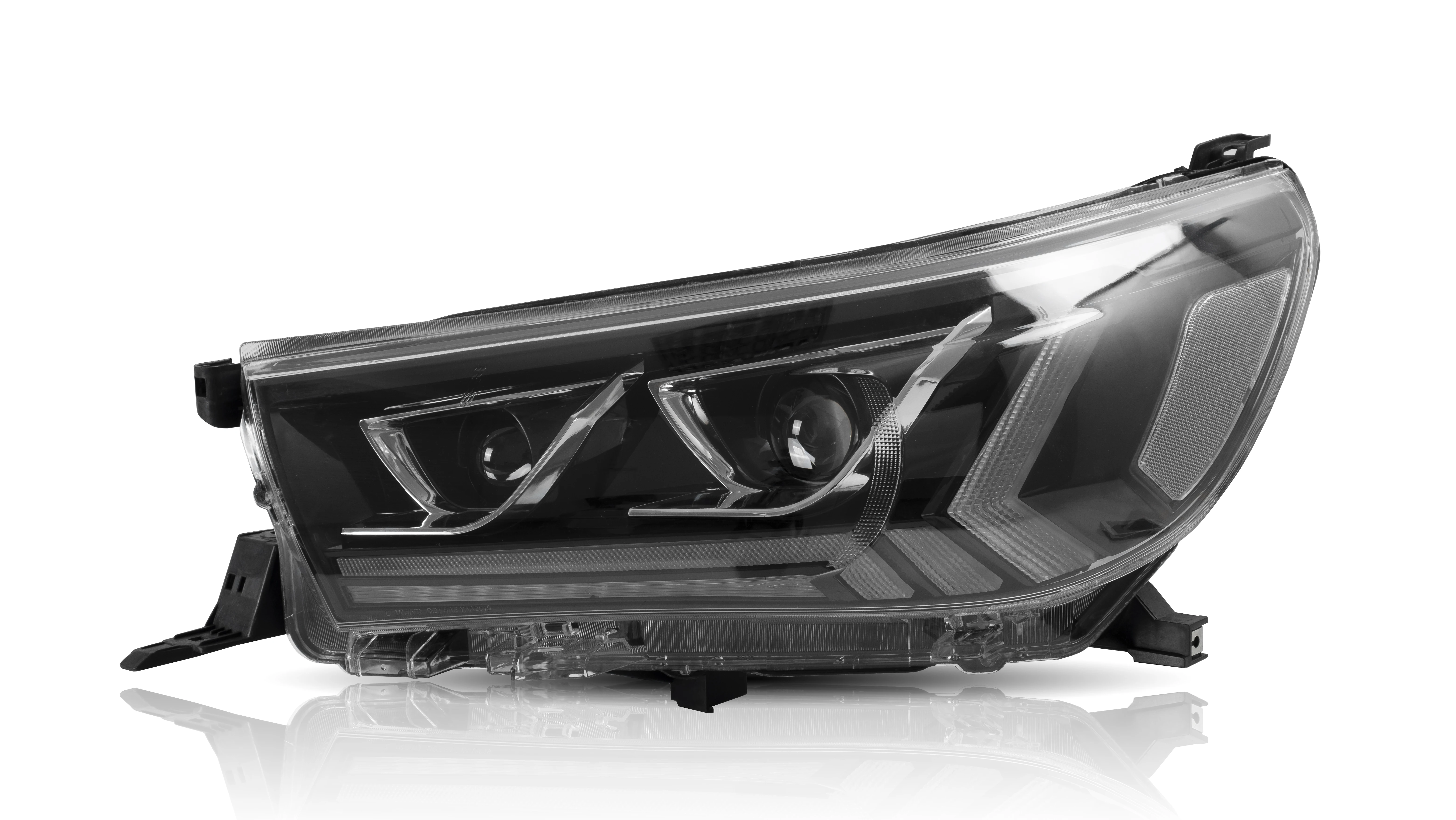 Оптовая продажа налобный фонарь VLAND Factory 2015-2019 светодиодный последовательный поворот фары Vigo Revo Recco для Toyota Hilux
